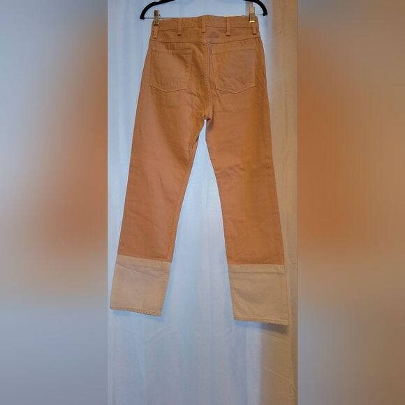 RAG & BONE STRAIGHT LEG MID-RISE PINK/WHITE JEANS Final Discount - Picture 2 of 12